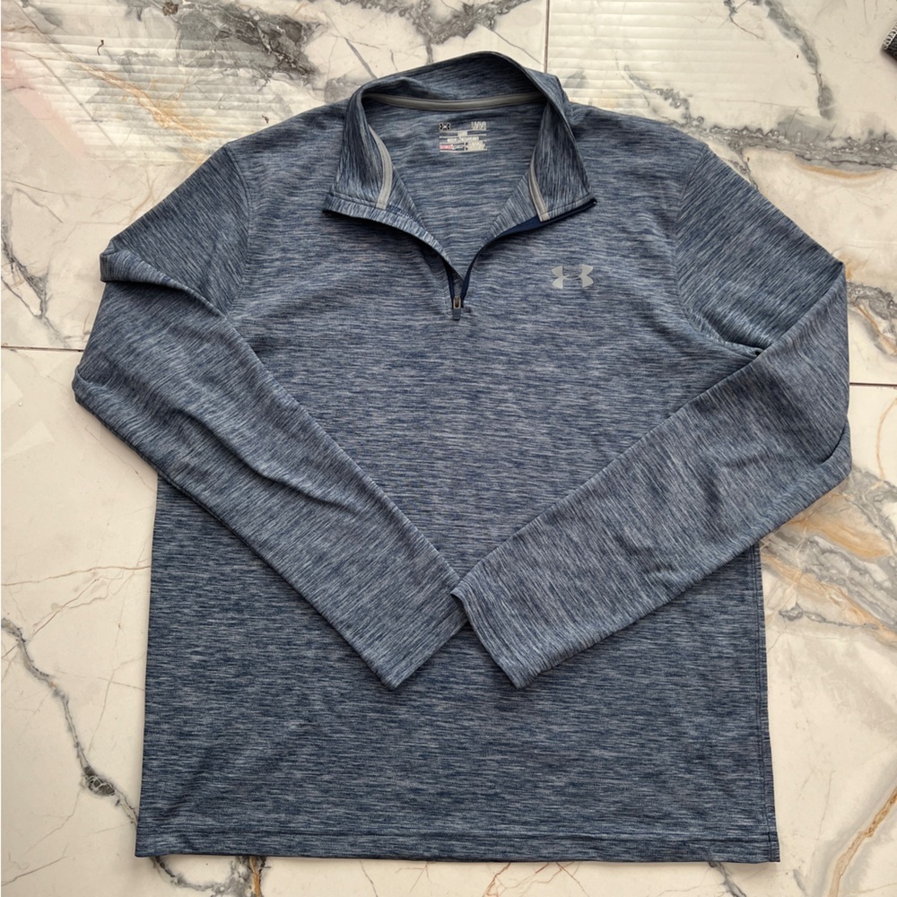 Under Armour Blue Quarter-Zip Pullover Large loose fit